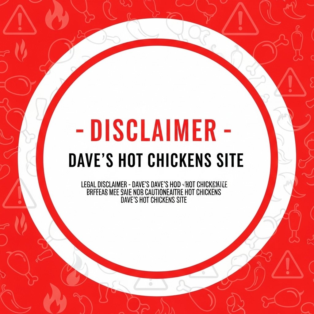 Disclaimer – Dave’s Hot Chickens Site